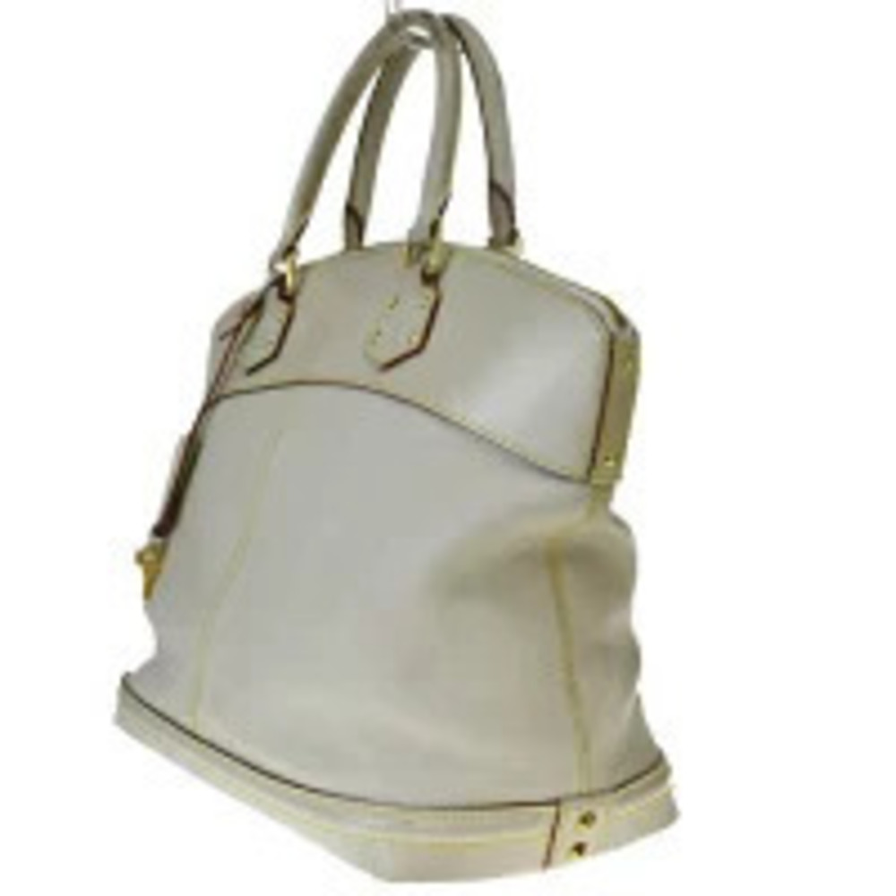 Louis Vuitton Padlock Blanc Lockit Suhali Leather Handbag White